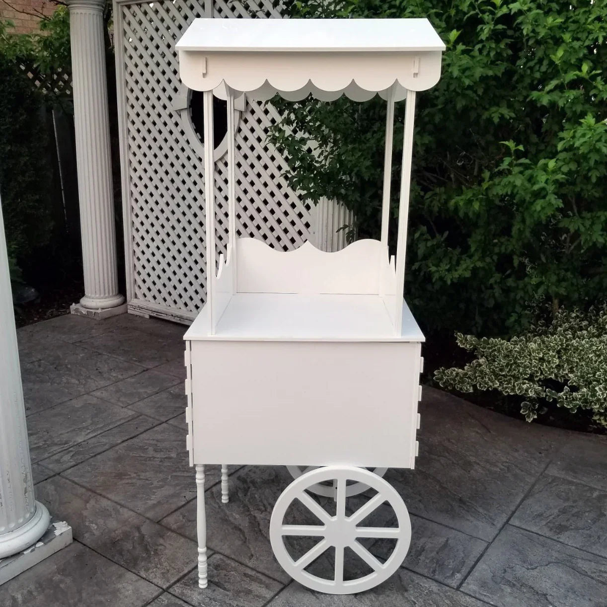 Small White Candy Cart Party Supplies.
